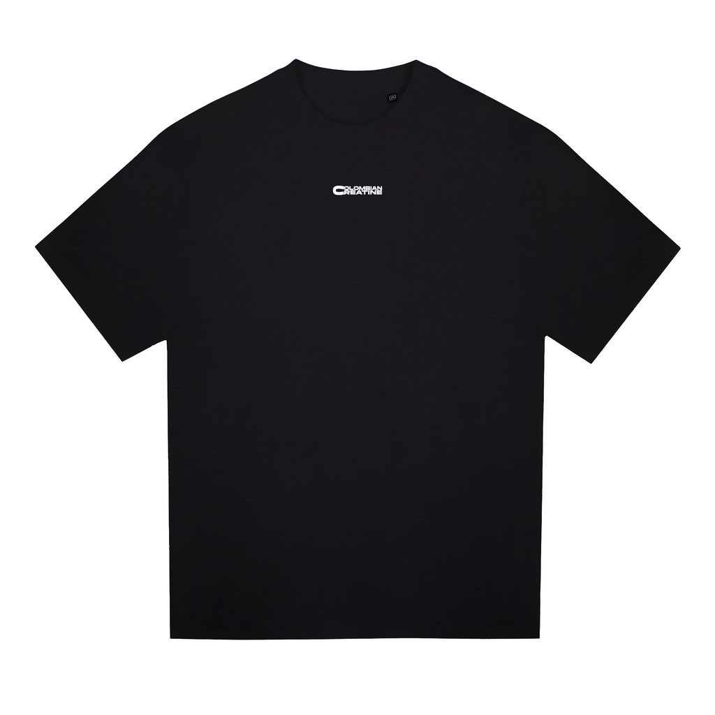 Colombian Creatine heavyweight tee 300GSM – front logo detail