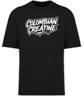 Liquid Script premium vintage tee 300GSM by Colombian Creatine – garment-dyed oversized streetwear, front