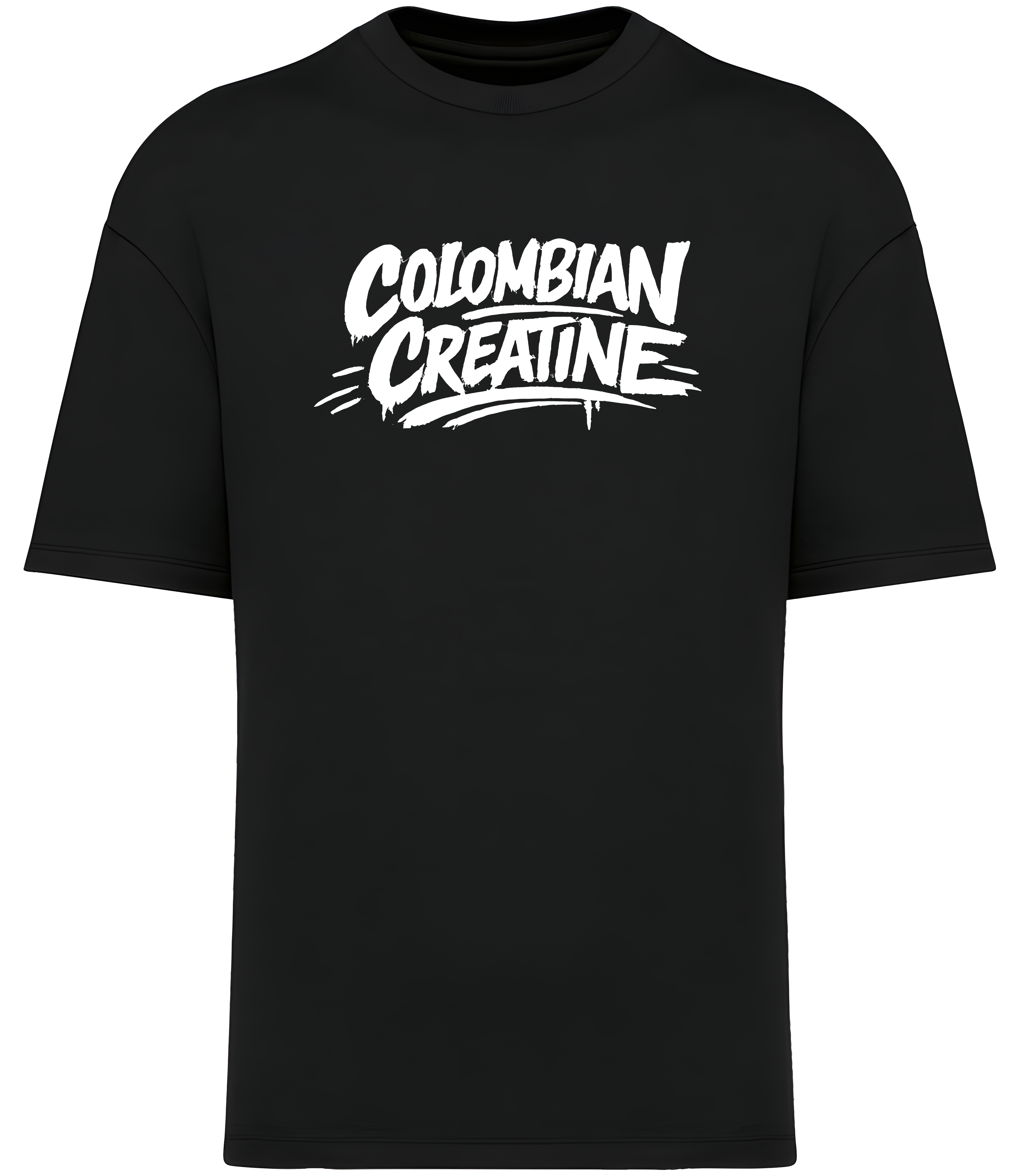 Street Brush premium vintage tee 300GSM by Colombian Creatine – garment-dyed oversized streetwear, front