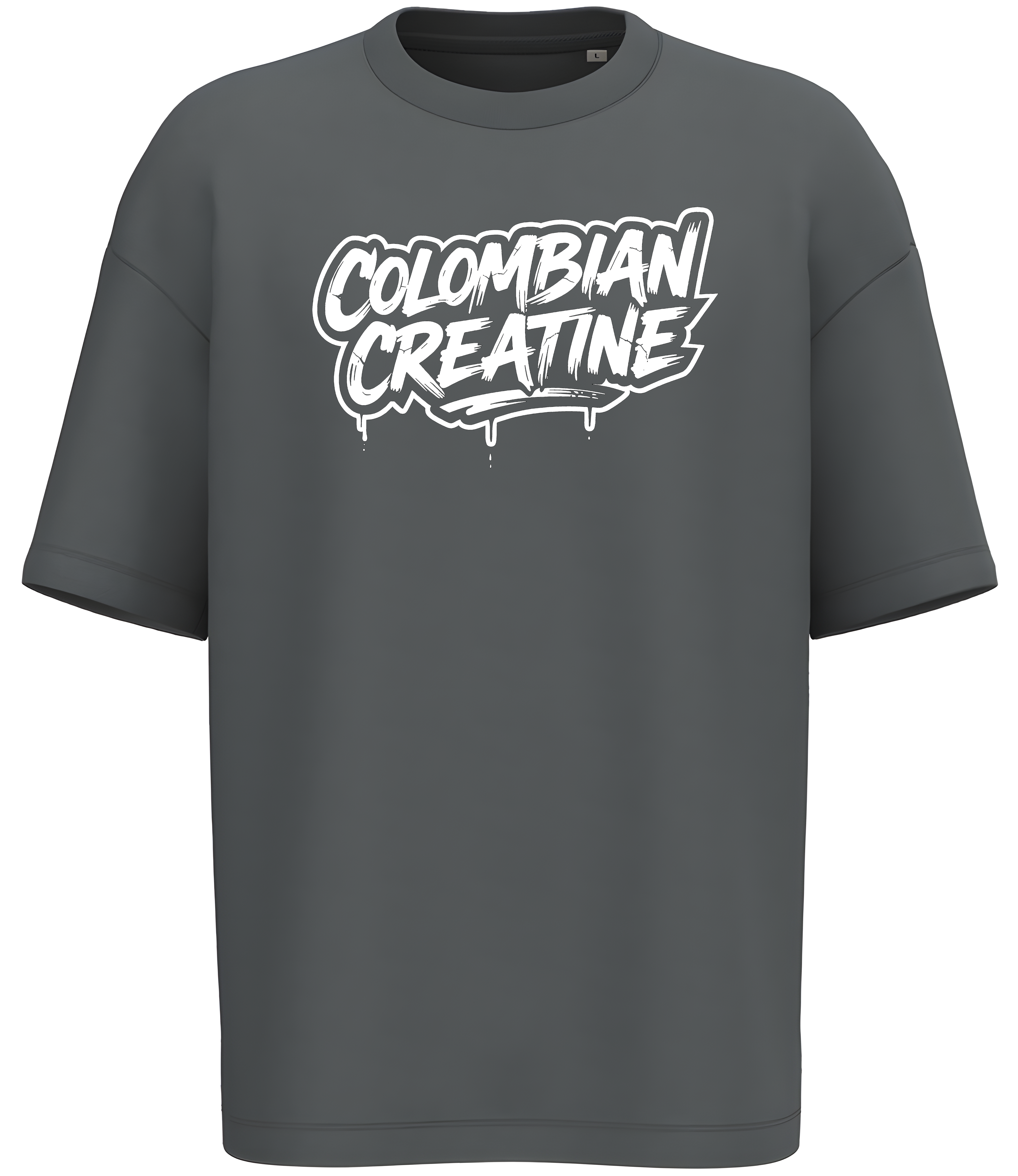 „Liquid Script” – Fluid Typography Drop, Premium Vintage Comfort T-Shirt 300GSM