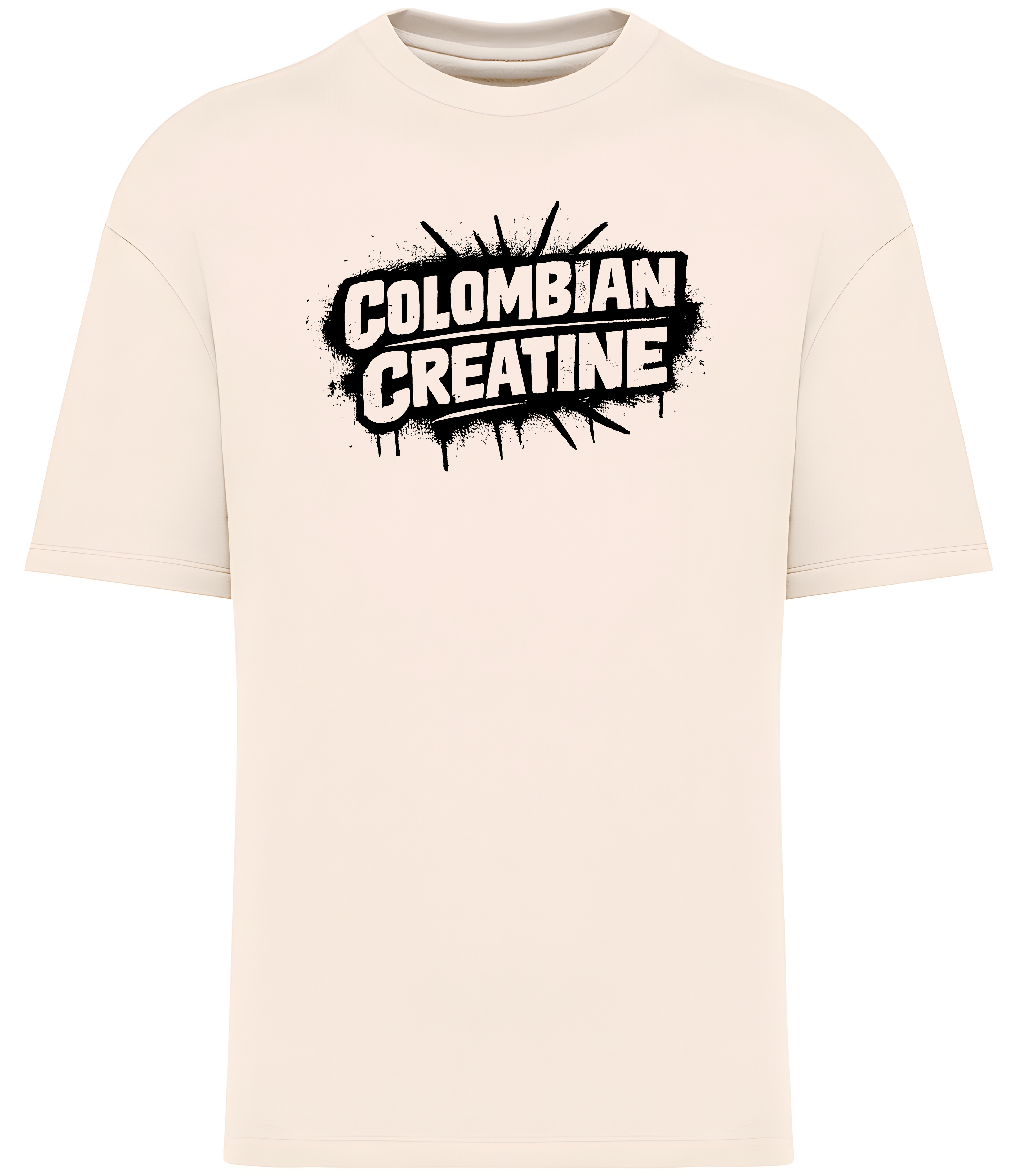 „Splat Block” – Ink Splatter Drop, Premium Vintage Comfort T-Shirt 300GSM
