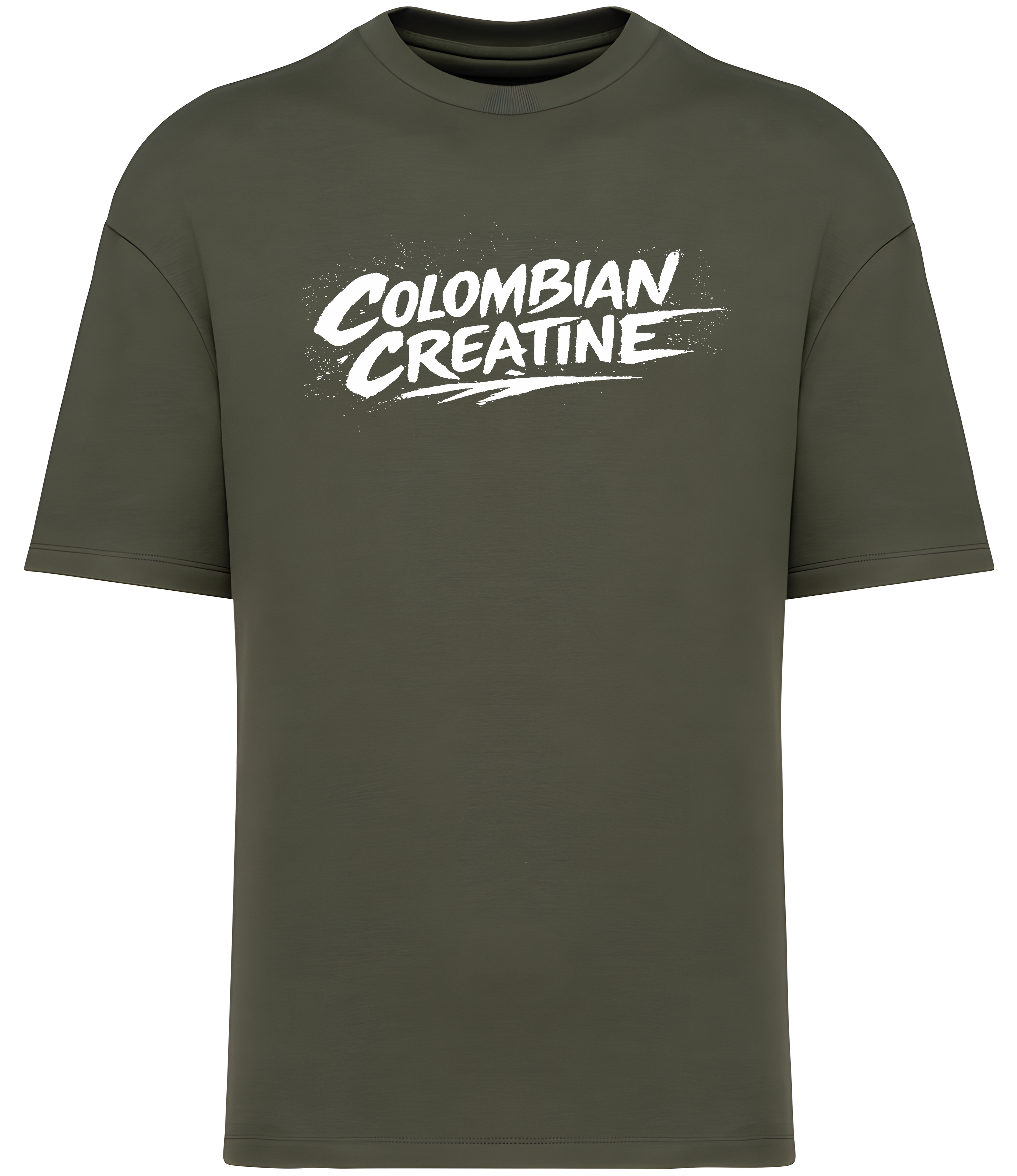 Speed Scratch premium vintage tee 300GSM by Colombian Creatine – garment-dyed oversized streetwear, front