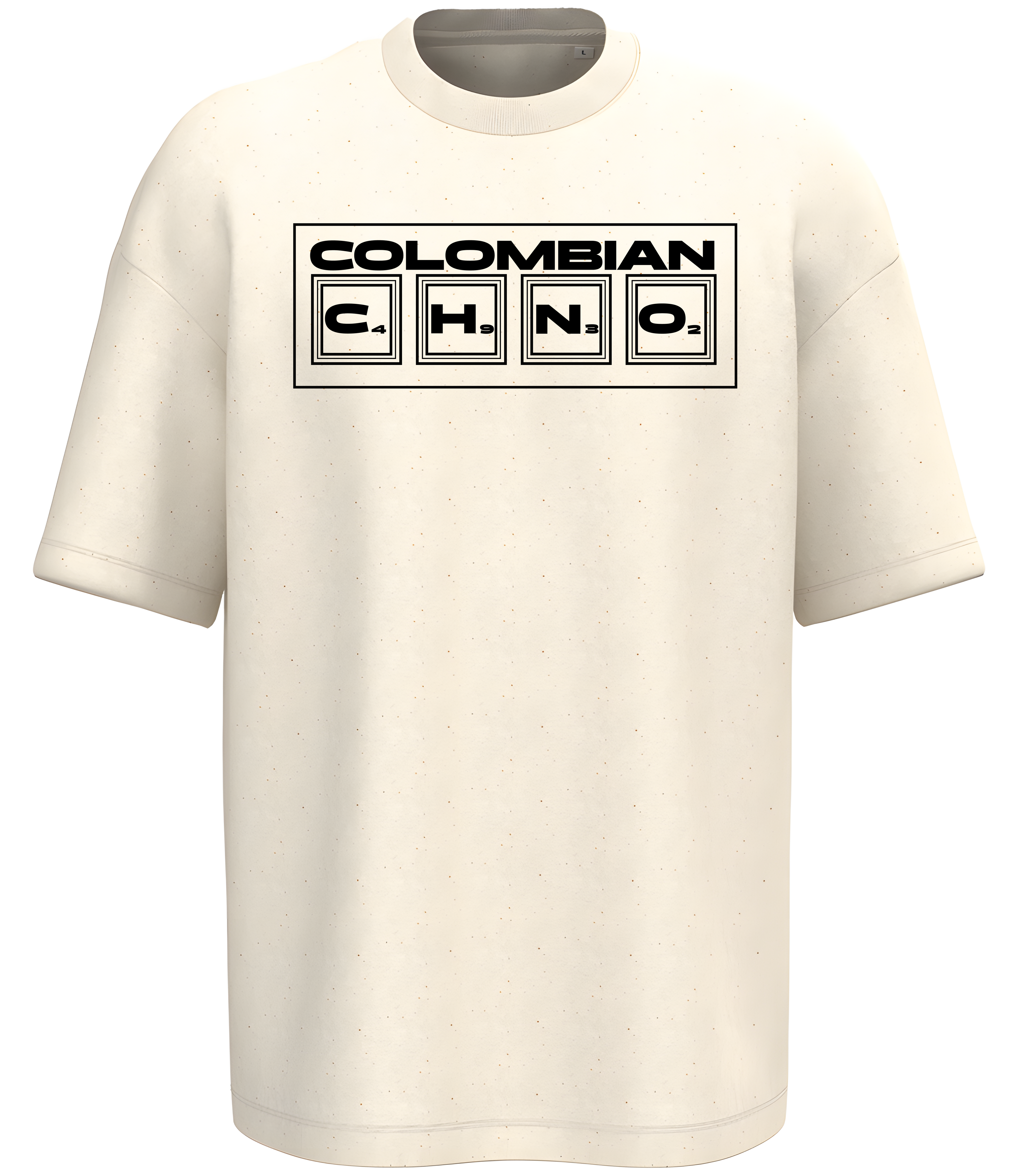 Chemical Formula premium vintage tee 300GSM by Colombian Creatine – garment-dyed oversized streetwear, front