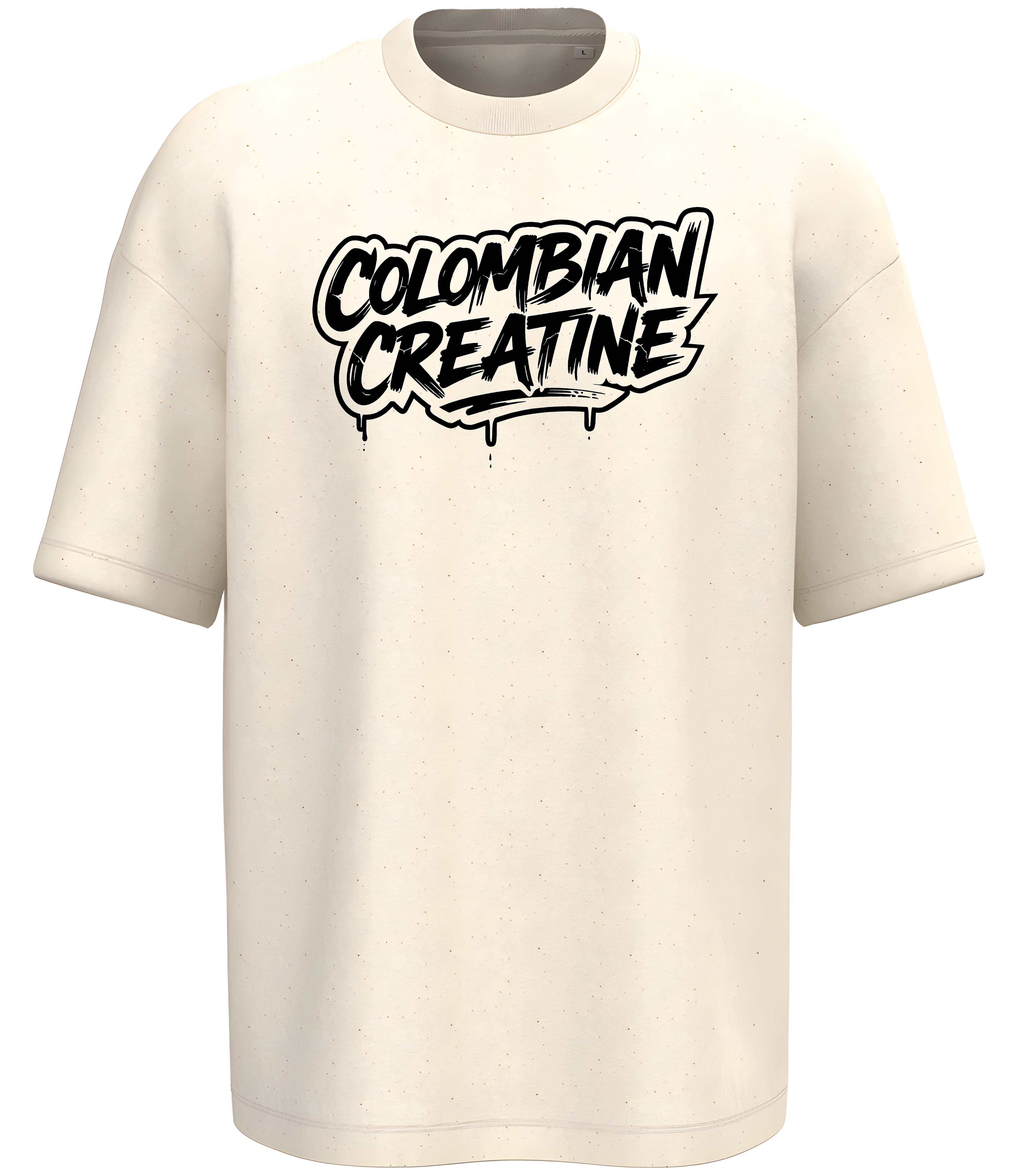 „Liquid Script” – Fluid Typography Drop, Premium Vintage Comfort T-Shirt 300GSM