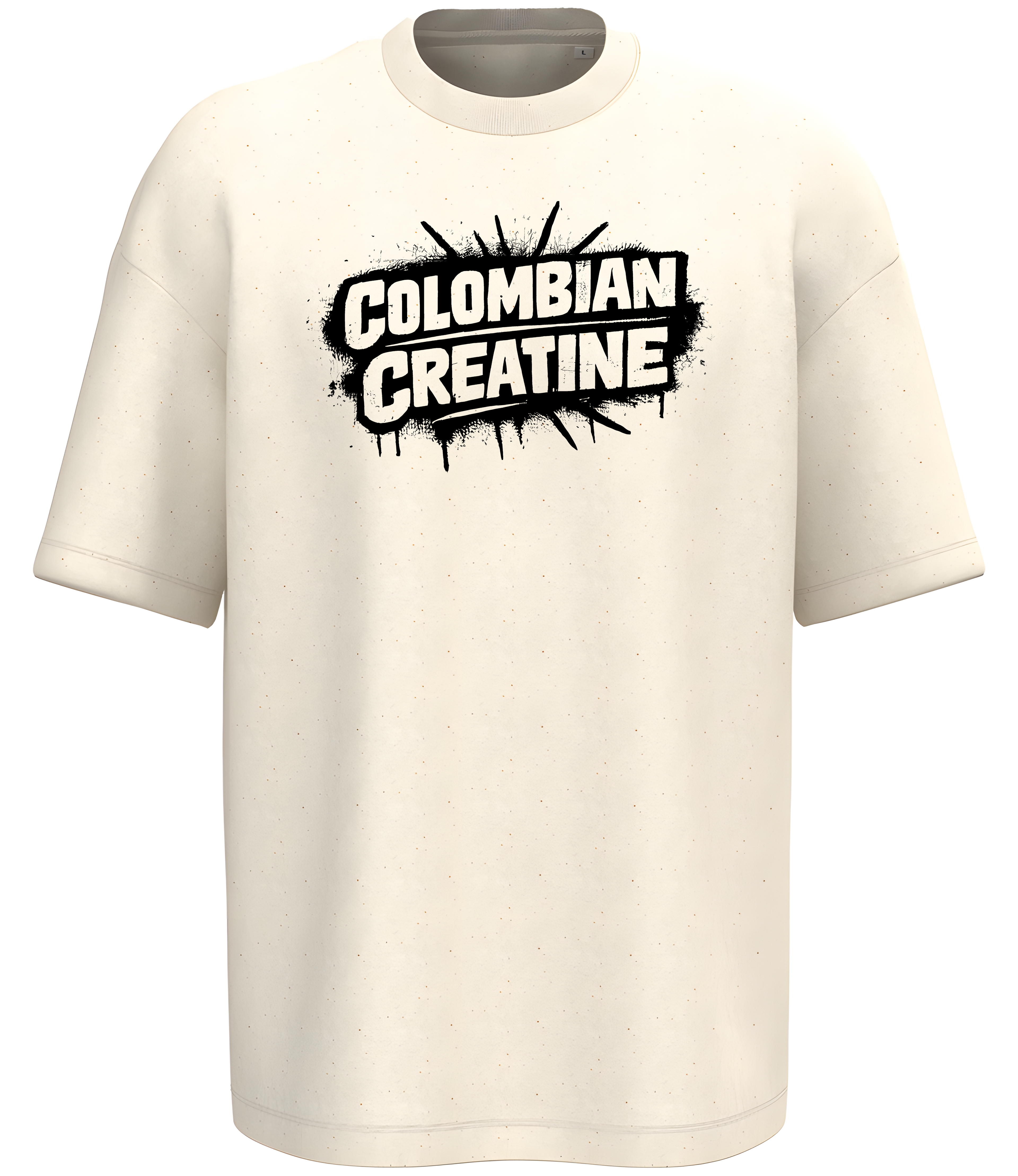 „Splat Block” – Ink Splatter Drop, Premium Vintage Comfort T-Shirt 300GSM