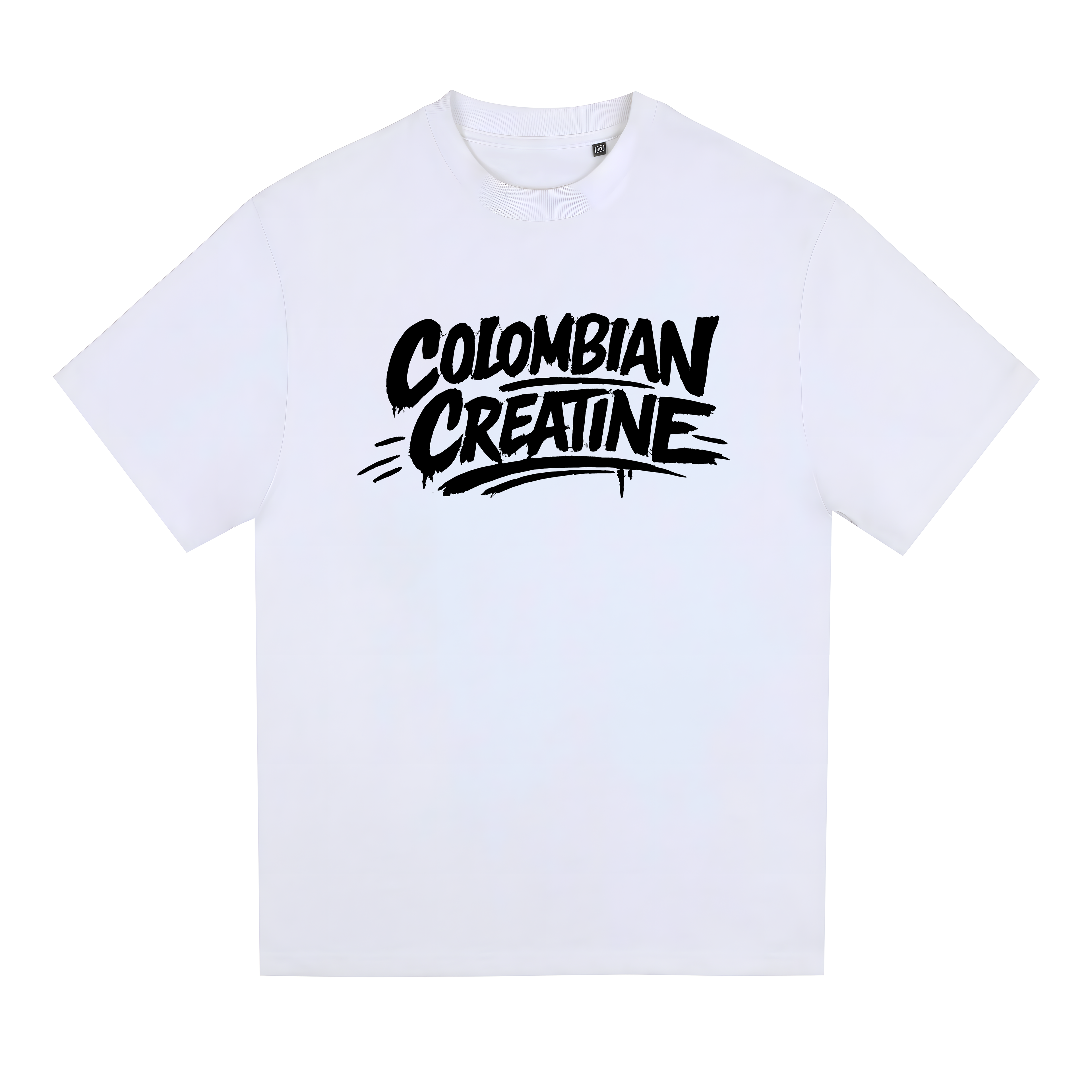 Street Brush heavyweight tee 300GSM by Colombian Creatine – dark oversized streetwear graphic, front