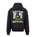 Reglas de la Calle heavyweight zoodie 440GSM by Colombian Creatine – dark oversized full-zip streetwear, front